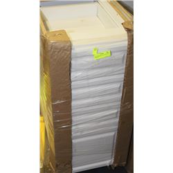 NEW 4-DRAWER, 15 IN. BASE WHITE CABINET