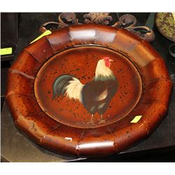 METAL ROOSTER WALL PLATE