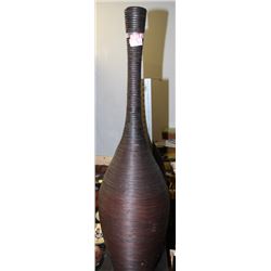 LARGE BROWN WICKER VASE