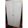 Image 1 : WHITE 2-DOOR STORAGE CABINET