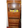 Image 1 : 2 OAK DISPLAY/STORAGE CABINETS