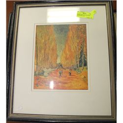 FRAMED PRINT OF VAN GOGH'S "ALLEE DES ALYS"