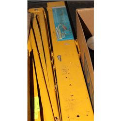 PAIR OF ADJUSTABLE HIGHT FOLDING METAL SAW HORSES