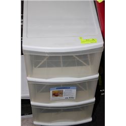 3 DRAWER PVC STORAGE STORAGE TROLLEY