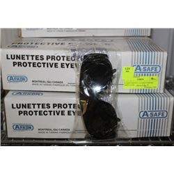 ASAFE BOX OF 12 SMOKE GREY LENS SAFETY GLASSES