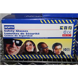 BOX OF 10 NORTH SAFETY GLASSES