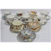 Image 1 : 10 ASSORTED CUPS & SAUCERS MADE IN ENGLAND