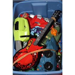 RUBBERMAID STORAGE UNIT FULL OF TOYS