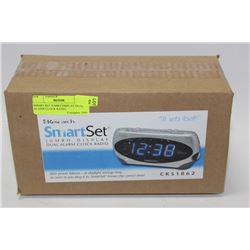 SMART SET JUMBO DISPLAY DUAL ALARM CLOCK RADIO