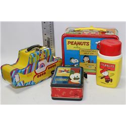 3 COLLECTIBLE LUNCHBOXES (MICKEY MOUSE, BEATLES,
