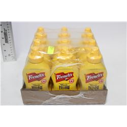 CASE W 12 BOTTLES OF FRENCH'S YELLOW MUSTARD