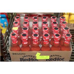 CASE W 24 BOTTLES OF FRANKS RED HOT SAUCE
