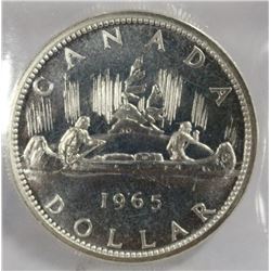 1965 CANADA SILVER 1 DOLLAR COIN