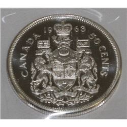 1963 CANADA SILVER 50 CENT COIN