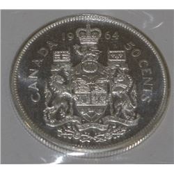 1964 CANADA SILVER 50 CENT COIN