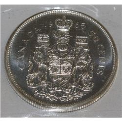 1965 CANADA  SILVER 50 CENT COIN
