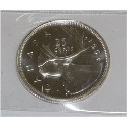 1963 CANADA SILVER 25 CENT COIN