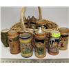Image 1 : BASKET OF COLLECTIBLE STEINS
