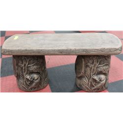 PLASTIC WOODEN-LOOK BENCH