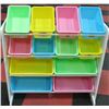 Image 1 : 12 STORAGE BINS ON STAND