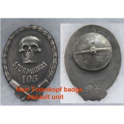 GERMN WWII TOPENKOPF BADGE