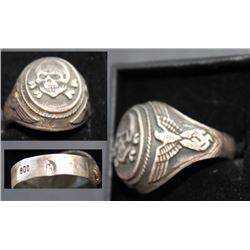 GERMAN WWII TOPENKOPF SILVER RING