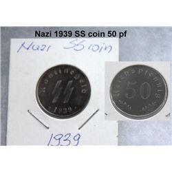 1939 GERMAN SS COIN HALF MARK