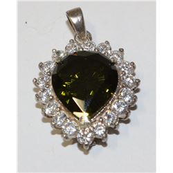 SILVER PENDANT .999% - LAB-PERIOD AND CZ 7.8G