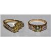 Image 1 : 2 GOLD TONE FASHION RINGS IN BAG
