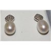 Image 1 : LADIES DIAMOND PEARL EARRINGS