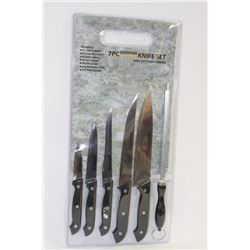 7 PIECE GERMAN KNIFE SET WITH CUTTING BOARD