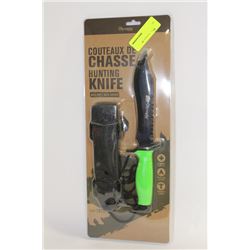 OLYMPIA GREEN HUNTING KNIFE WITH CASE