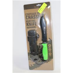 OLYMPIA GREEN HUNTING KNIFE WITH CASE