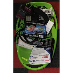 LOT OF ASSORTED ELECTRONICS INCLUDES NIGHT VISION