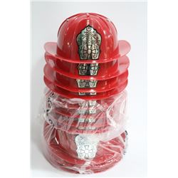 LOT OF 11 TOY FIREMAN HELMETS