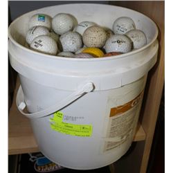 BUCKET OF ASSORTED GOLF BALLS