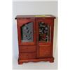 Image 1 : WOODEN JEWELLRY BOX - ETCHED GLASS DOOR