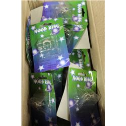 BOX OF 45 NEW MOOD RINGS, ASSORTED