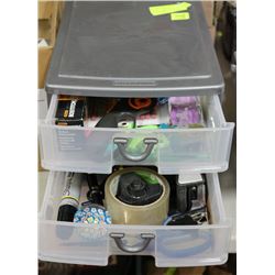 STORAGE CONTAINER WITH OFFICE SUPPLYS