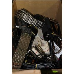 BOX OF WOMENS BELTS