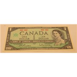 1867-1967 CANADA 1 DOLLAR CENTENNIAL BANKNOTE