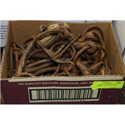 BOX OF ANTIQUE HORSE BITS