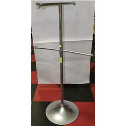 LARGE SILVER 4-WAY CLOTHING STAND