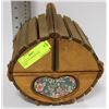 Image 1 : VINTAGE HANDMADE SEWING BASKET