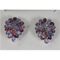 #16-PAIR OF 925 STERLING SILVER BLUE SAPPHIRE