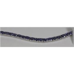 #22- 925 STERLING SILVER TANZANITE BRACELET