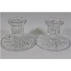 ESTATE PINWHEEL CRYSTAL CANDLE HOLDERS