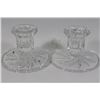 Image 1 : ESTATE PINWHEEL CRYSTAL CANDLE HOLDERS