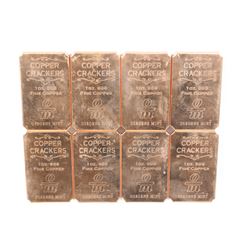 HALF POUND .999 FINE COPPER CRACKER BARS X2