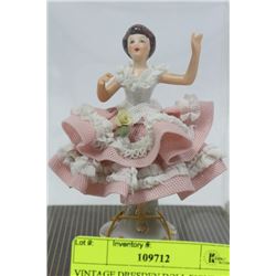 VINTAGE DRESDEN DOLL FIGURINE